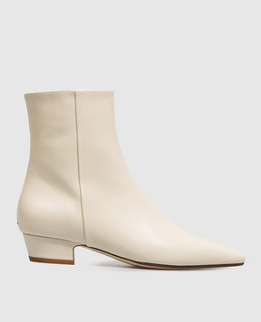 Aeyde Beige leather ankle boots Lilia AB0733002002226
