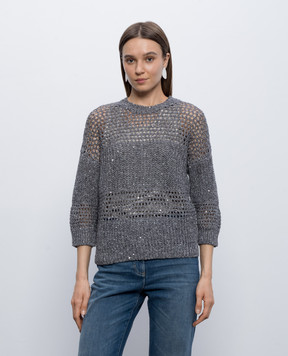 Peserico Gray linen jumper S99125F0309322