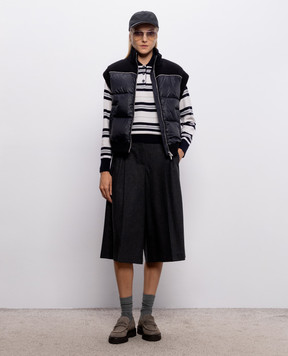 Peserico Ivory striped wool, silk and cashmere jumper A99869F12D9283