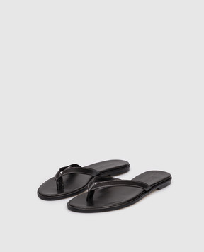 Aeyde Melody black leather flip-flops FSFDMR08FL191SS25800007