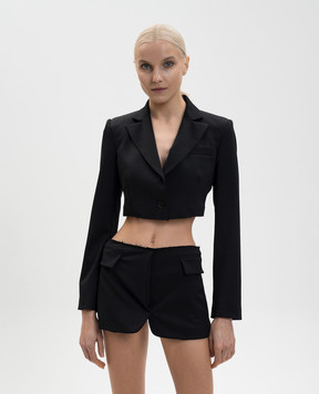 Vetements Black cropped wool jacket WE76TJ362B