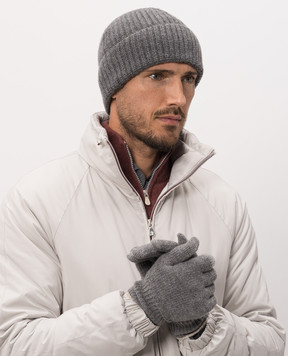 Brunello Cucinelli Gray cashmere gloves M2293118