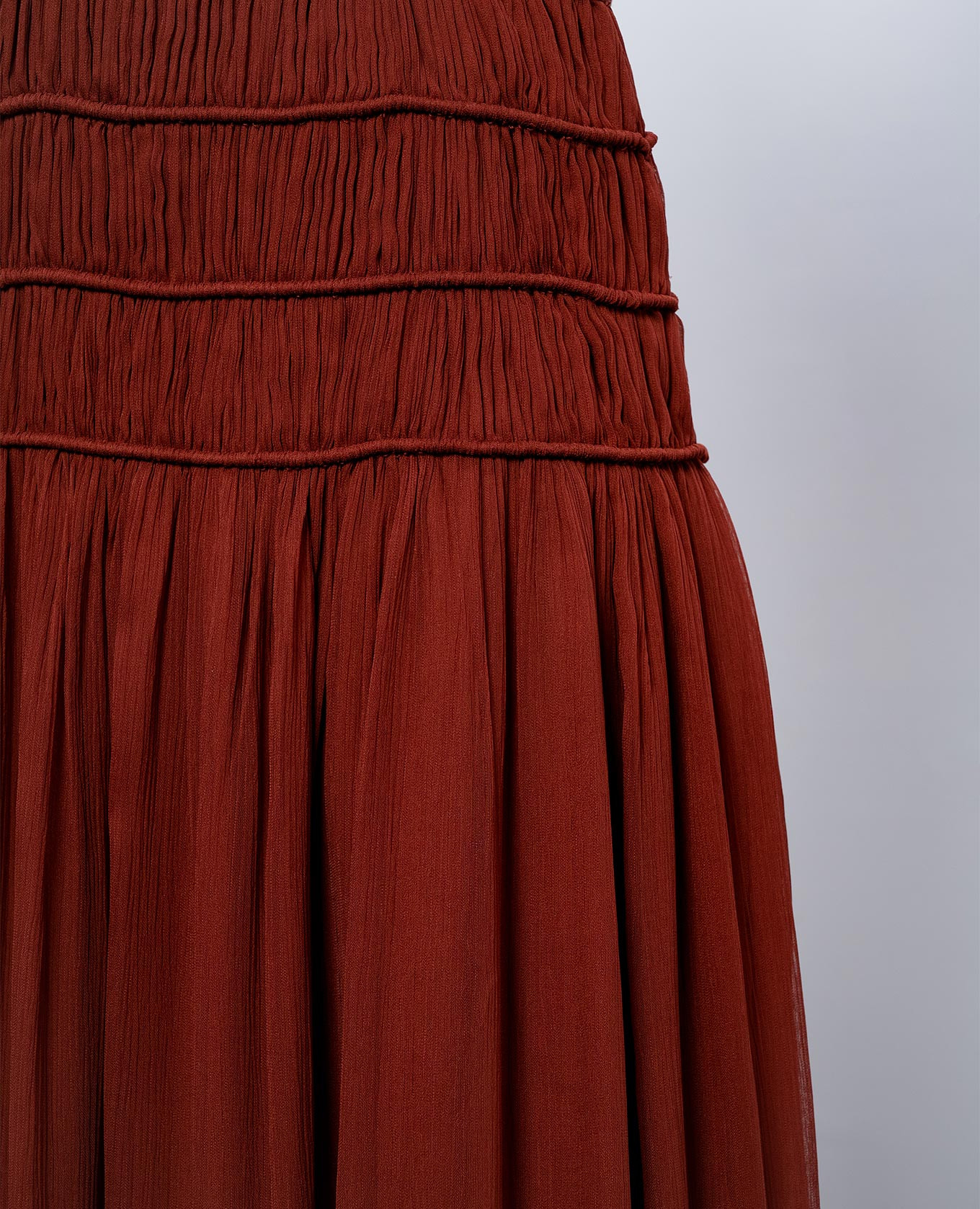 Brown maxi dress with drape Twinset 4