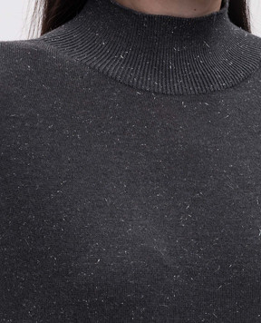 Peserico Gray wool sweater with lurex A99270F1809771