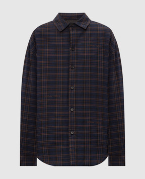 Off-White Blue checked shirt jacket 44MES01FF26F001