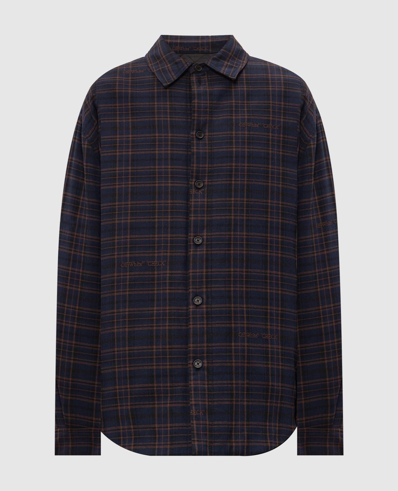 Blue checked shirt jacket