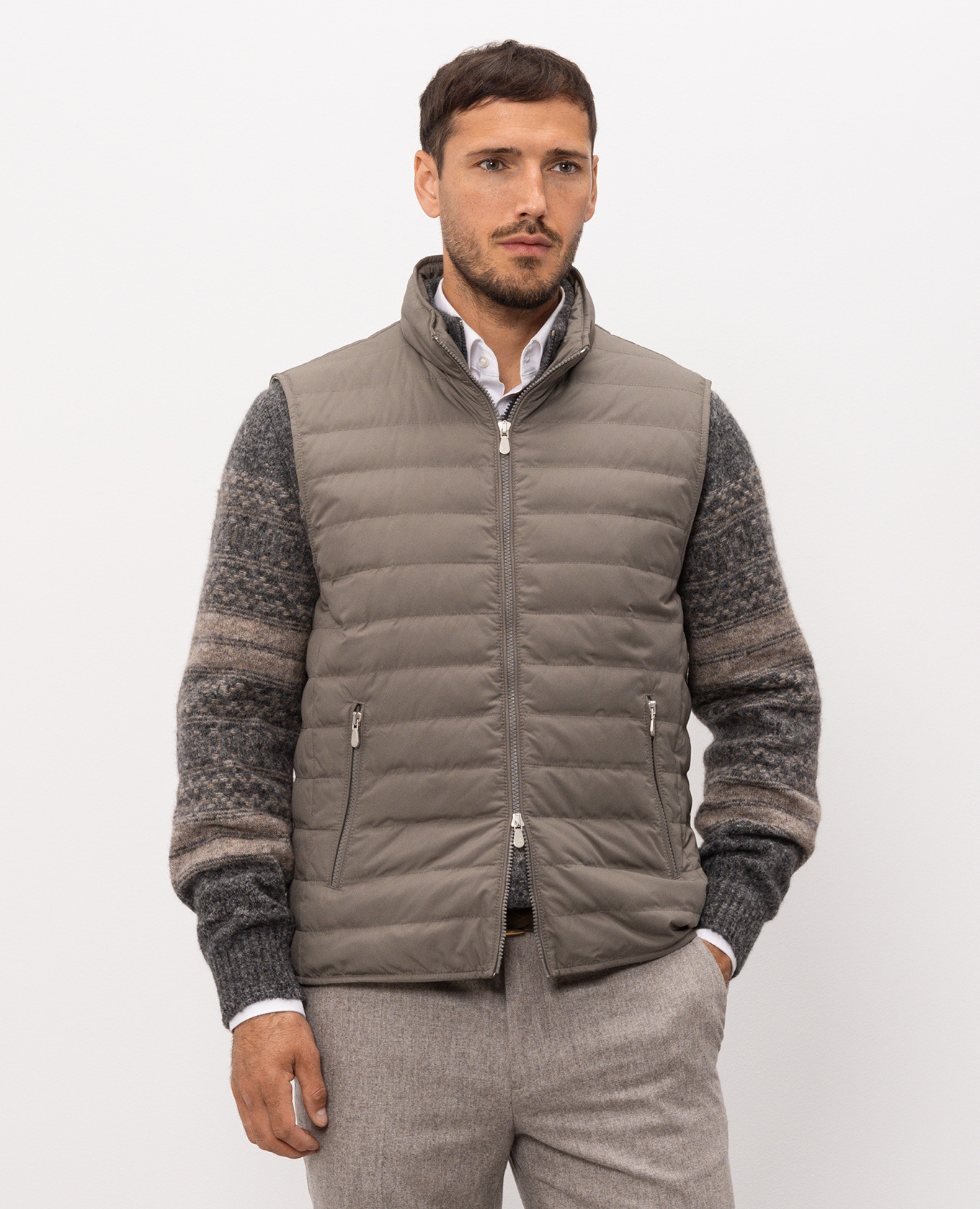 Gray down vest Brunello Cucinelli 3