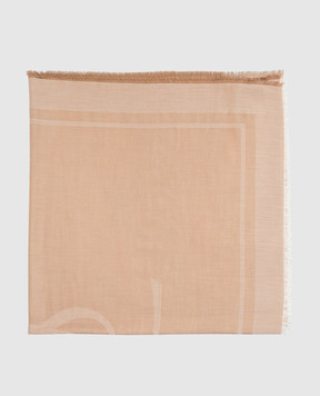 Saint Laurent Brown cashmere and silk scarf 7961083Y753