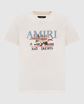 AMIRI Beige T-shirt A World Of Hope And Dreams AWTOJR1044