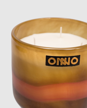 Onno Art Romy S candle with Cashmere Wood scent in a glass candle holder ON812CW