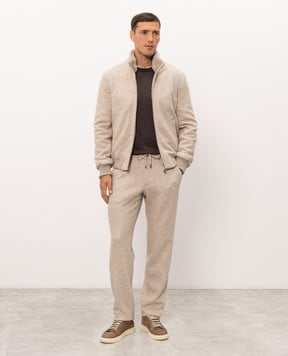 Enrico Mandelli Beige cashmere pants GYMP015428