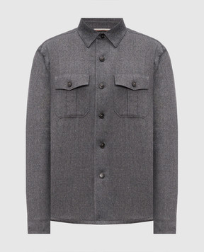 Canali Gray wool shirt AR0347231019