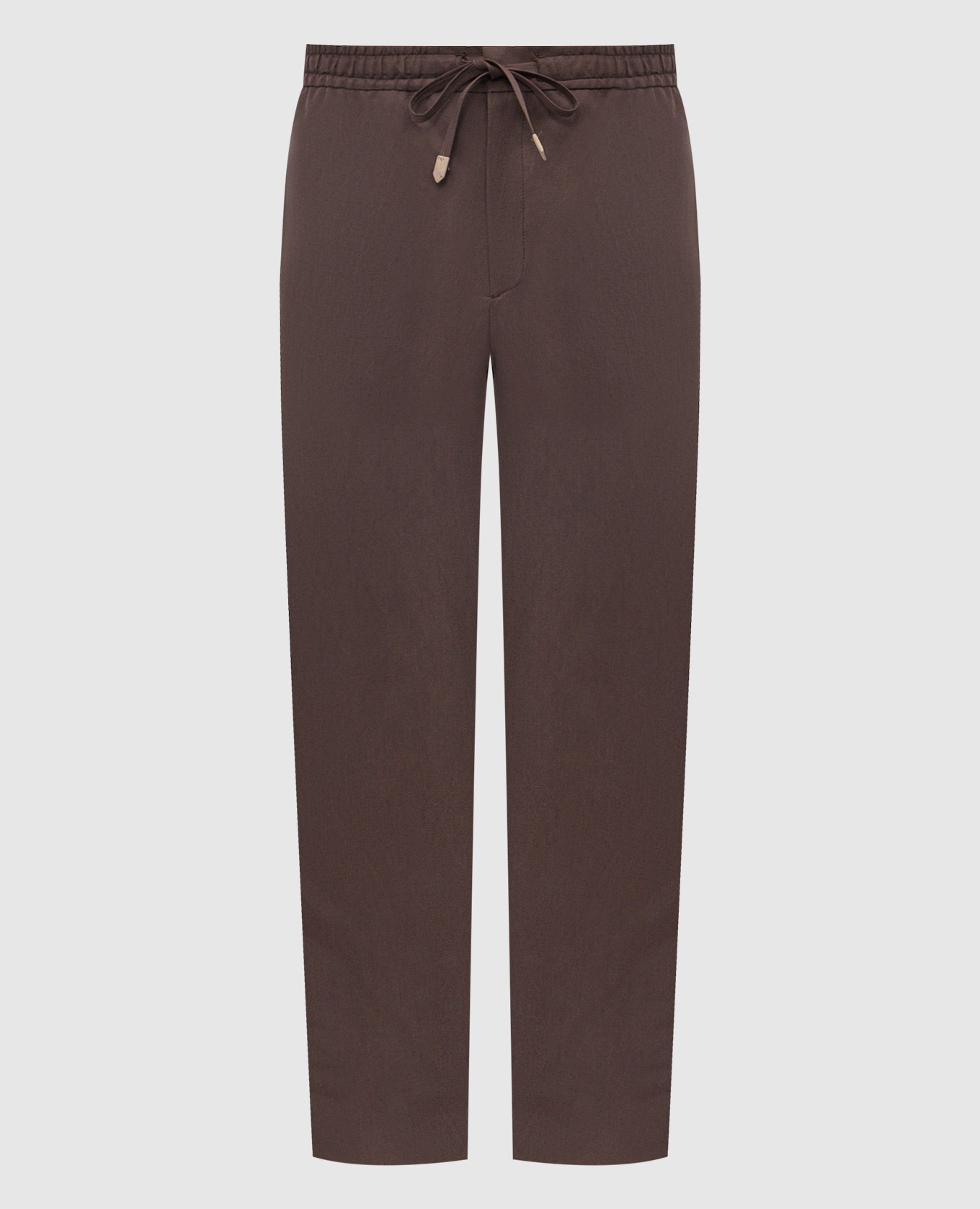 

Brown linen and silk pants Canali