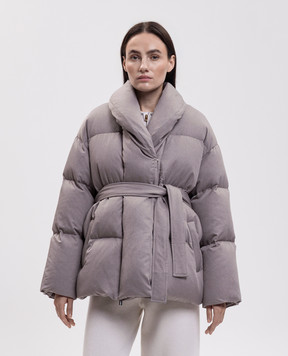 Be Florence Beige down jacket with belt BE2638