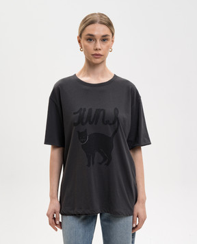 Juun.j Gray T-shirt with print JW6342W063