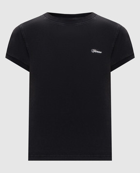 Vetements Black T-shirt with embroidery WH27TR166B