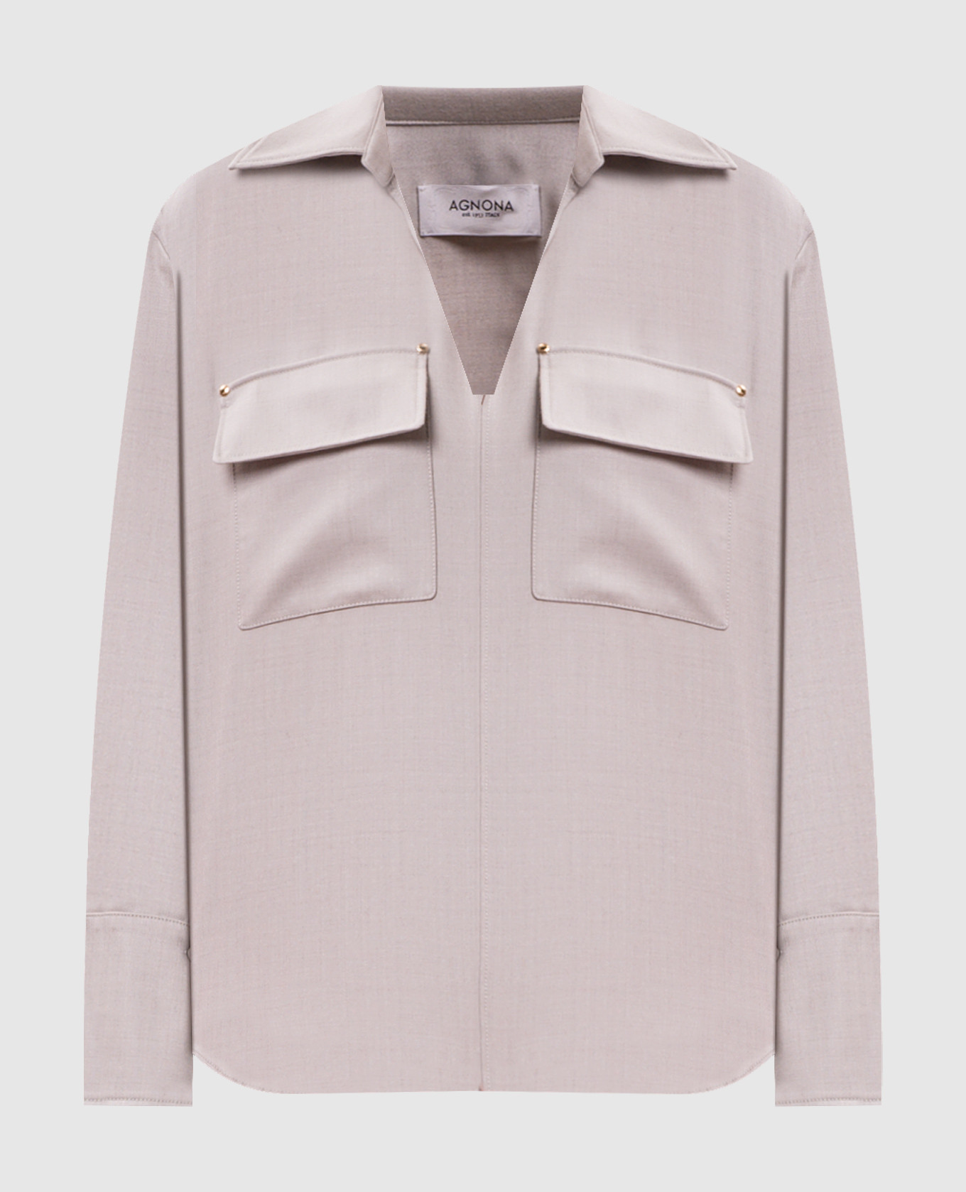 Beige wool shirt Agnona