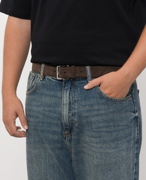 Orciani Brown Amalfi suede belt U08211AMF