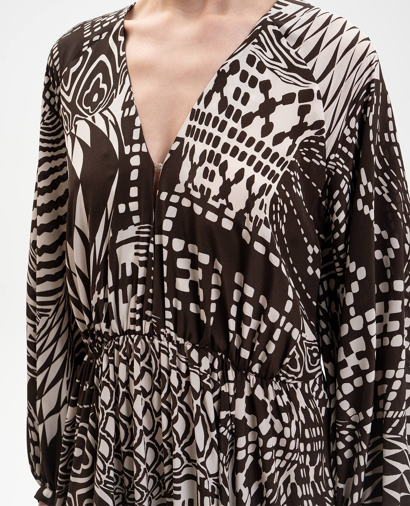 Brown silk maxi dress FRANCISCO Momoni 4