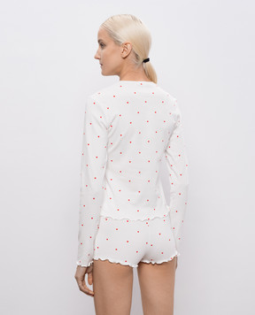 Dore & Rose White printed pajamas VALENTINECOTTONPJSET
