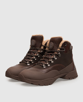 Brunello Cucinelli Brown combination boots with fur MZUNKMI339