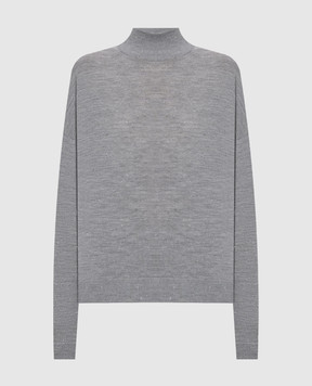 Peserico Gray wool sweater with lurex A99270F1809771