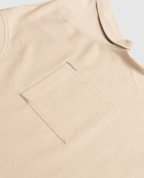 Brunello Cucinelli Children's beige T-shirt with chain B0T81T458C