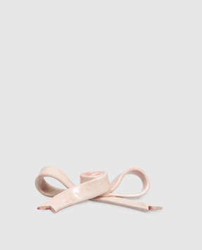 Bitossi Home Pink ceramic candlestick in the shape of a bow EMP00420