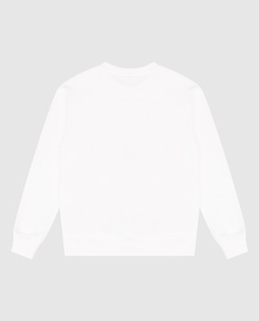 Brunello Cucinelli Children's white sweatshirt with Solomeo print BN05NE459C