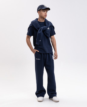 Sporty & Rich Blue Dodgers Serif Print T-Shirt TO119714669BL106