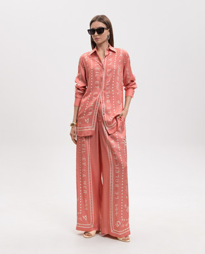 Balmain Pink pants and branded print GF0PN215VI91