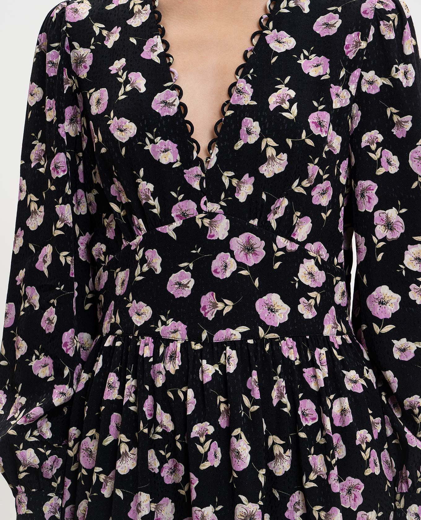 

Black dress with floral print Twinset