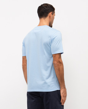 Stefano Ricci Blue T-shirt with emblem MNH6104920803