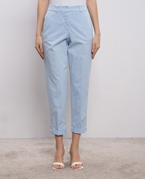 Peserico Blue pants with lapels A04680T2302481
