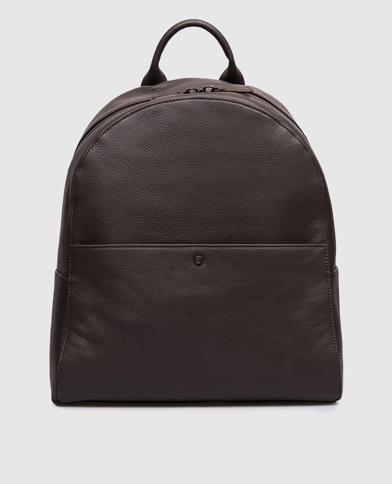 Brown leather backpack