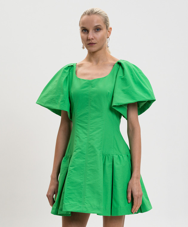 simkhai green dress Simkhai // Green Pleated Mini Dress – VSP Consignment