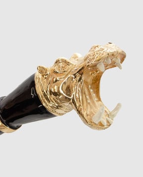 Pasotti Black horn with a hippopotamus handle PFPEXXK2