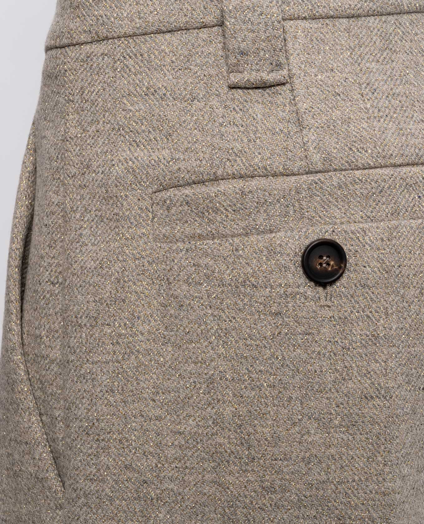 Beige wool pants Brunello Cucinelli 5