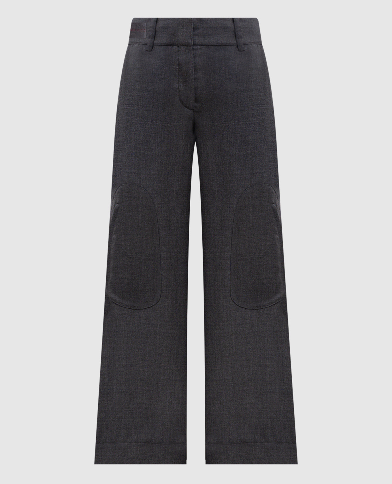 Grey wool cargo pants