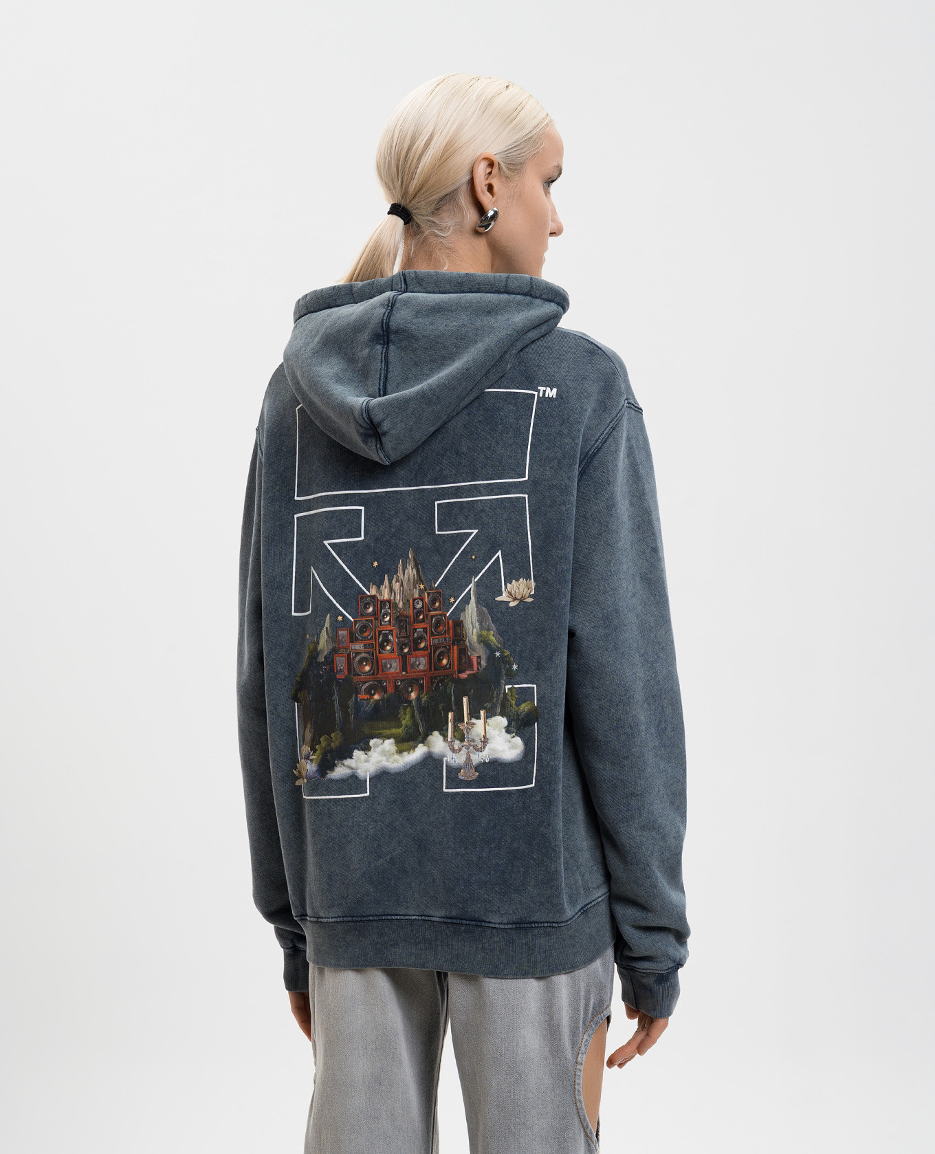 

Blue Landscape hoodie with logo Off-White