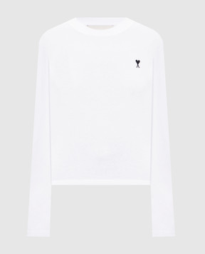 Ami Paris White longsleeve with embroidered emblem FTS417724