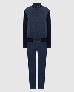 CAPOBIANCO Blue tracksuit with wool 21M459FS0021M708LFS00