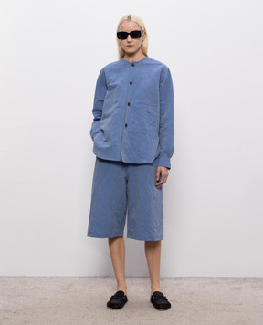 Sofie D`Hoore Barna blue shirt with linen BARNALION