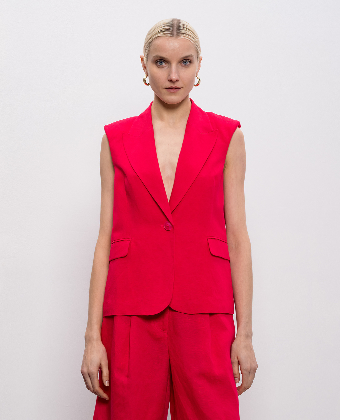

Pink jacket with linen Twinset