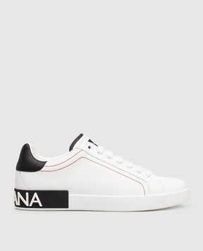 Dolce&Gabbana White leather Portofino sneakers CS2216AH526
