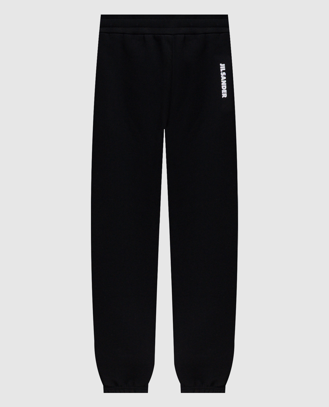Black insulated joggers with logo print