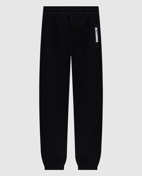 Jil Sander Black insulated joggers with logo print JJ02KA0424J20128