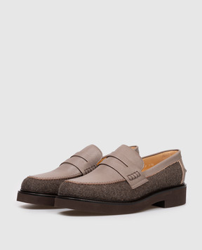 Doucal's Brown wool blend loafers DD8750ETIEPF806