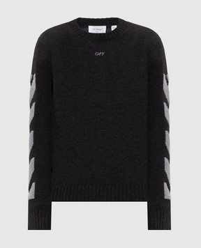 Off-White Dark gray sweater with wool 44MHE087F26K002