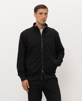 Kiton Black wool and cashmere sports jacket UMC032K0145I
